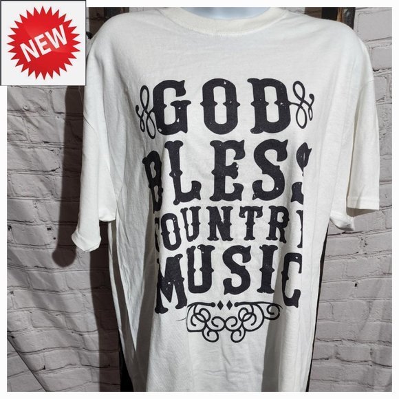 NWT God Bless‎ Country Music Shirt Large - Picture 1 of 4